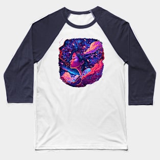 Cosmic Cloud Goddess Baseball T-Shirt